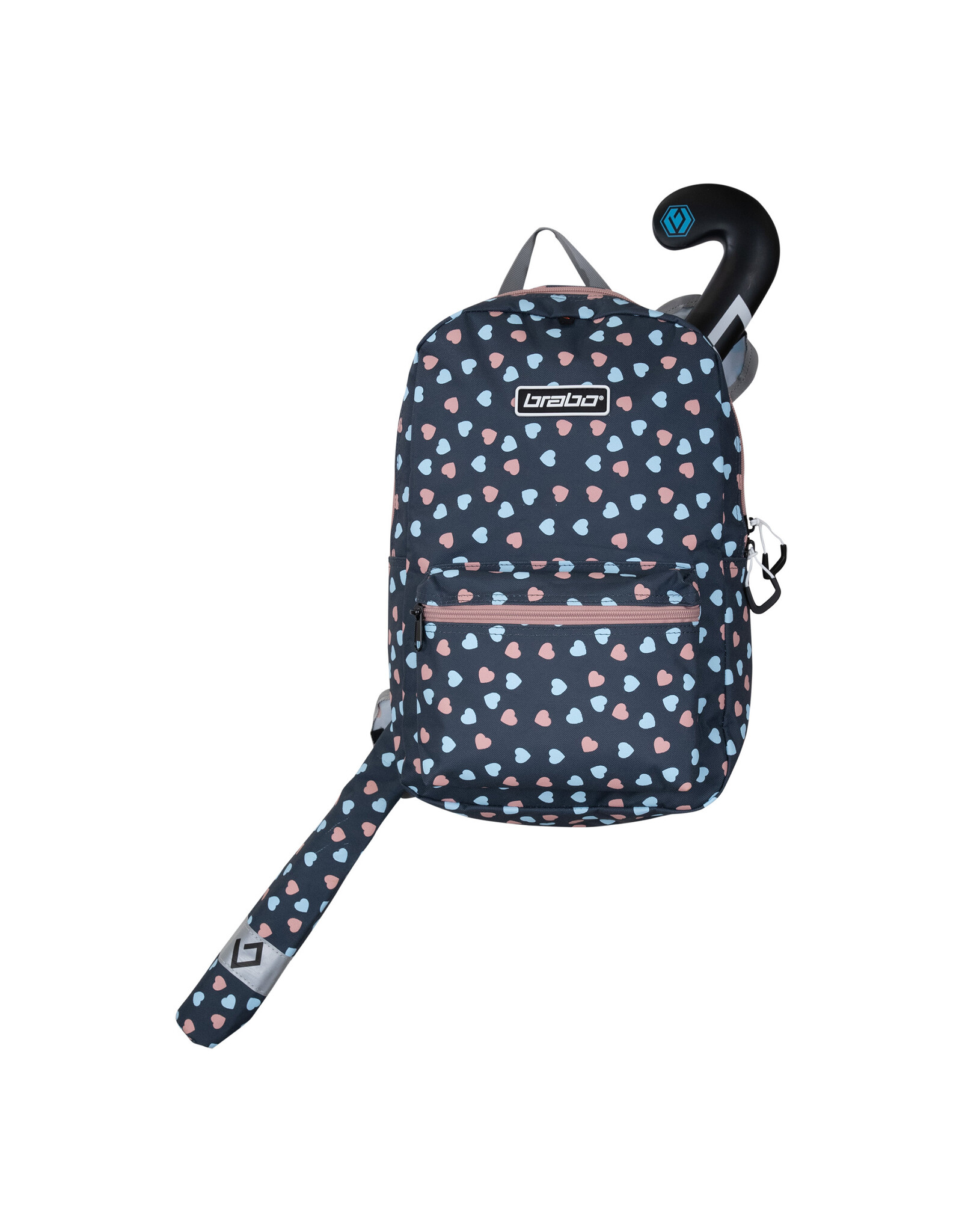 Brabo BB5200 Backpack Storm Hearts St Gr/Pi-Grey/Pink