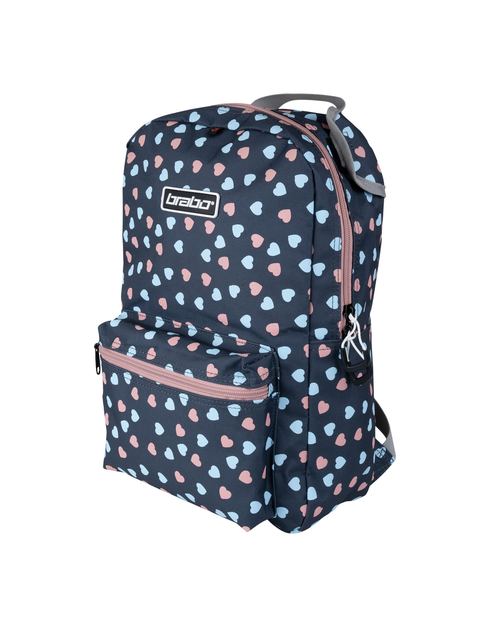 Brabo BB5200 Backpack Storm Hearts St Gr/Pi-Grey/Pink