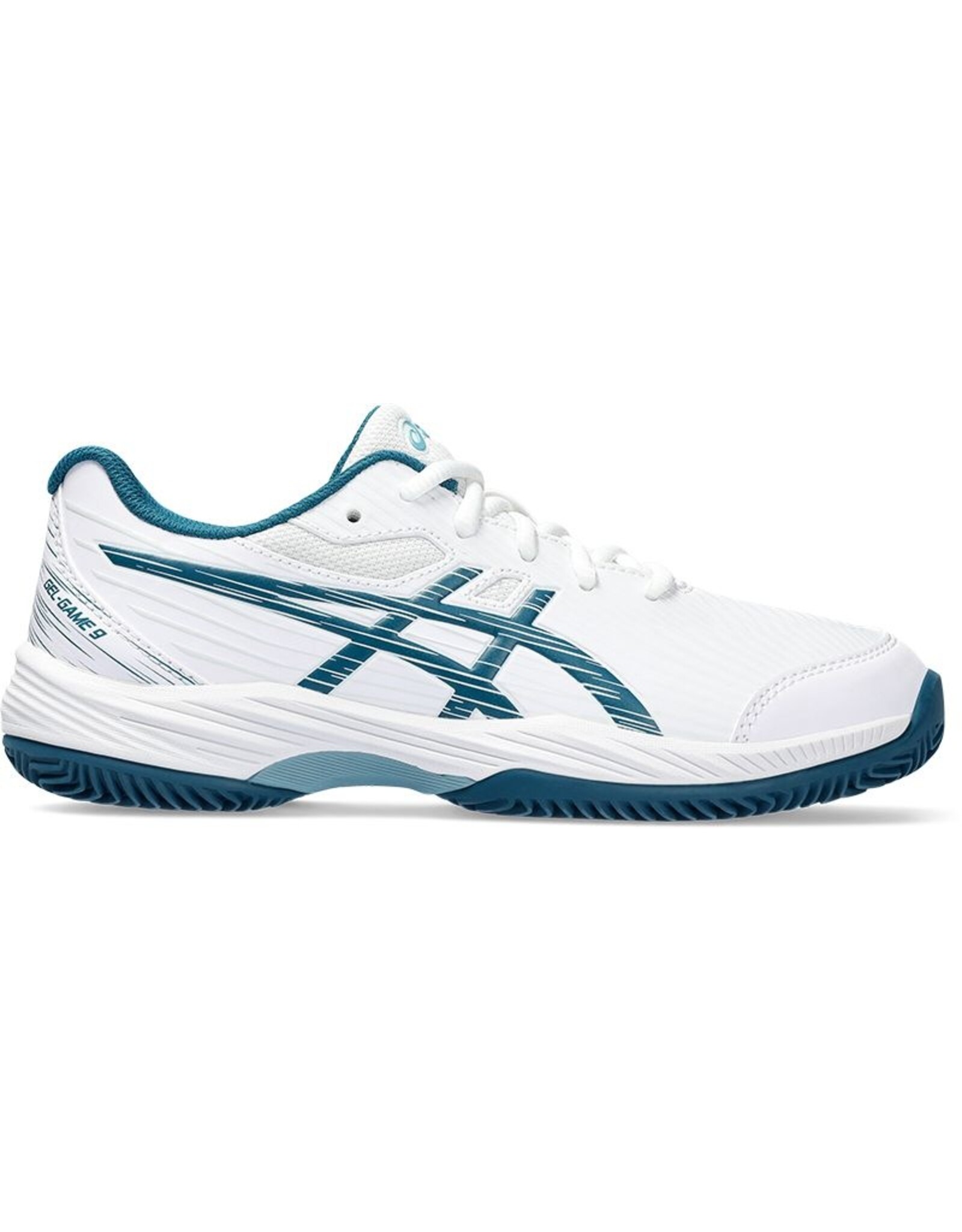 Asics GEL-GAME 9 GS CLAY/OC-Kinderen-WHITE/RESTFUL TEAL