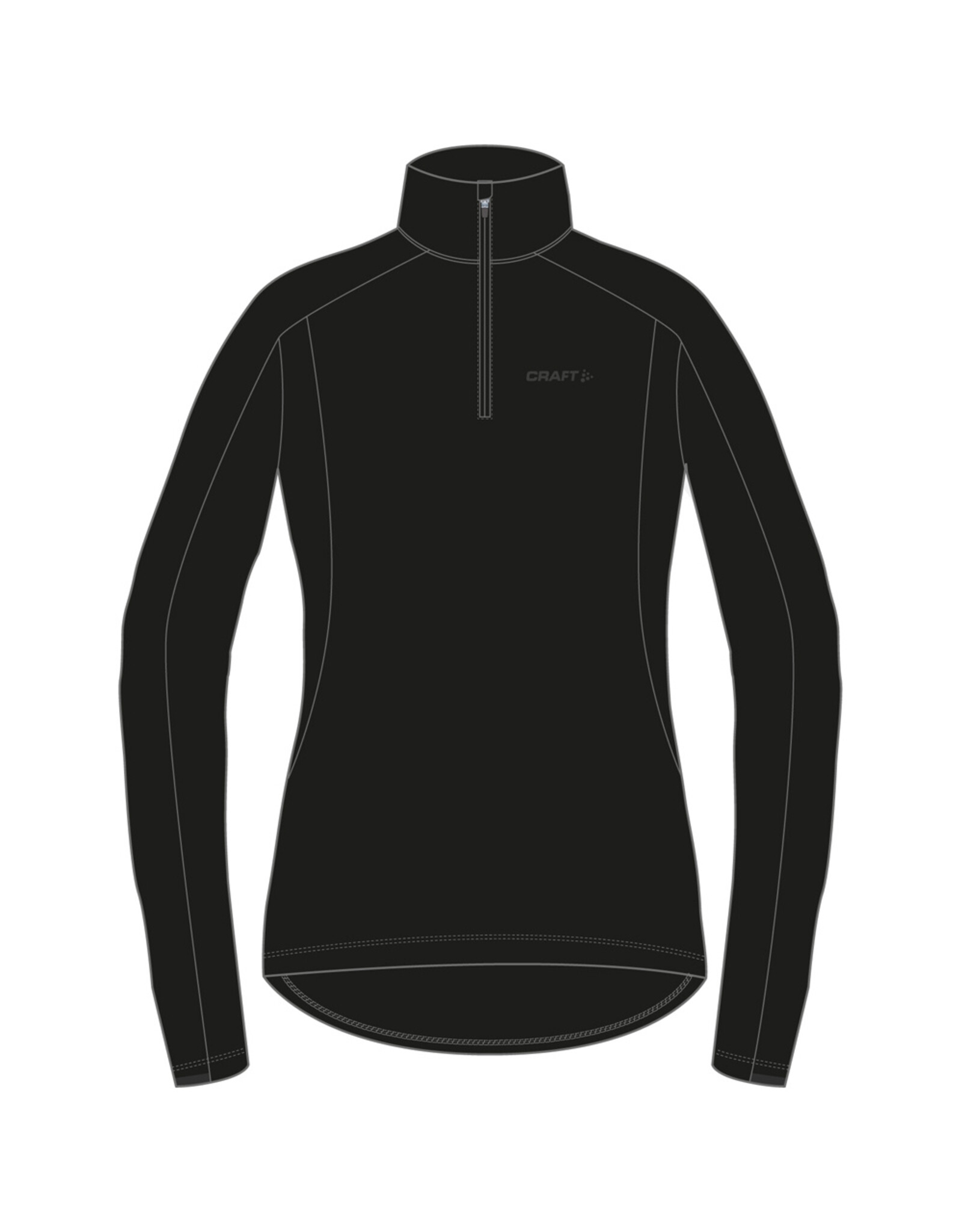 Craft GAIN MIDLAYER W-Dames-BLACK
