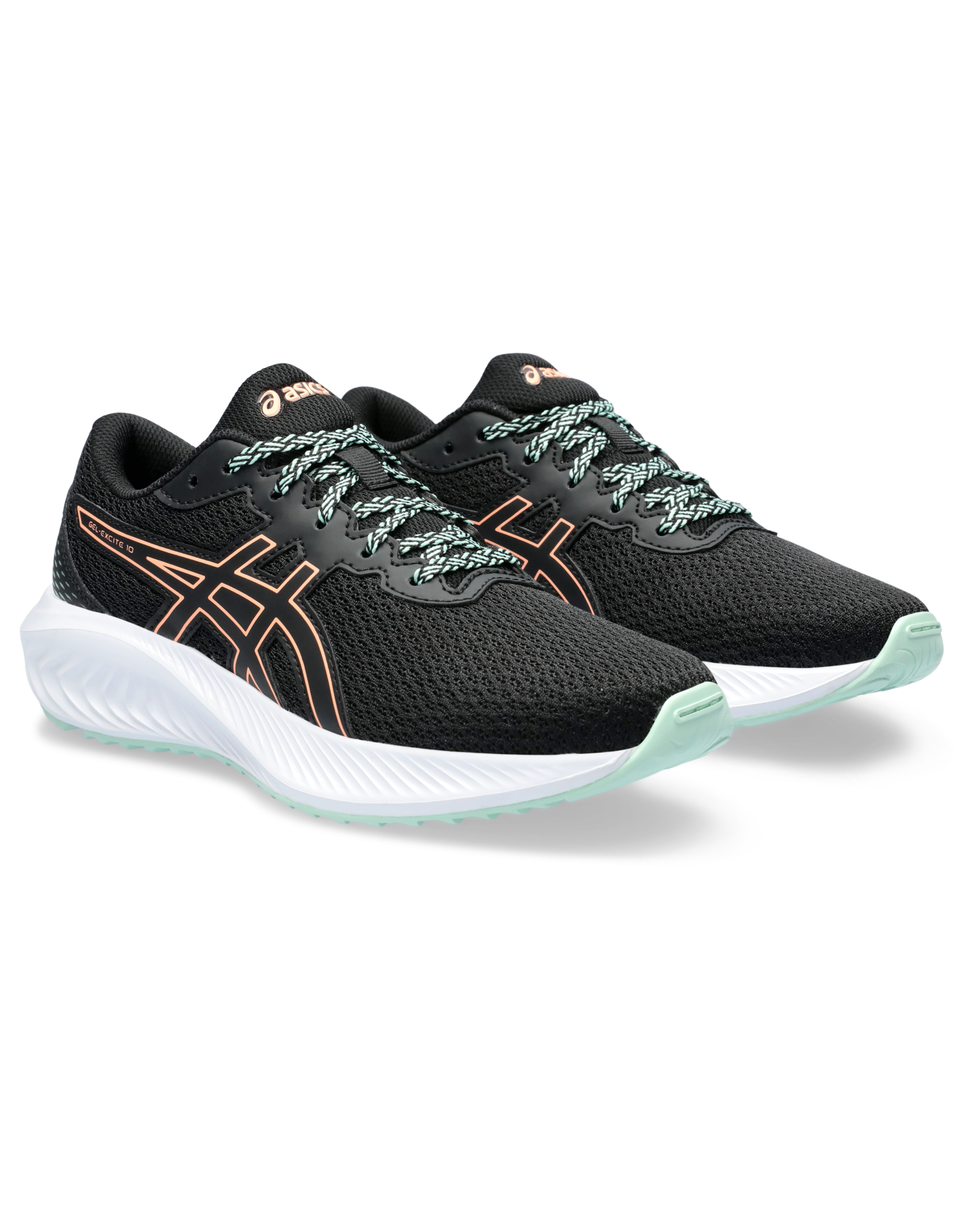 Asics GEL-EXCITE 10 GS-Kinderen-BLACK/BRIGHT SUNSTONE