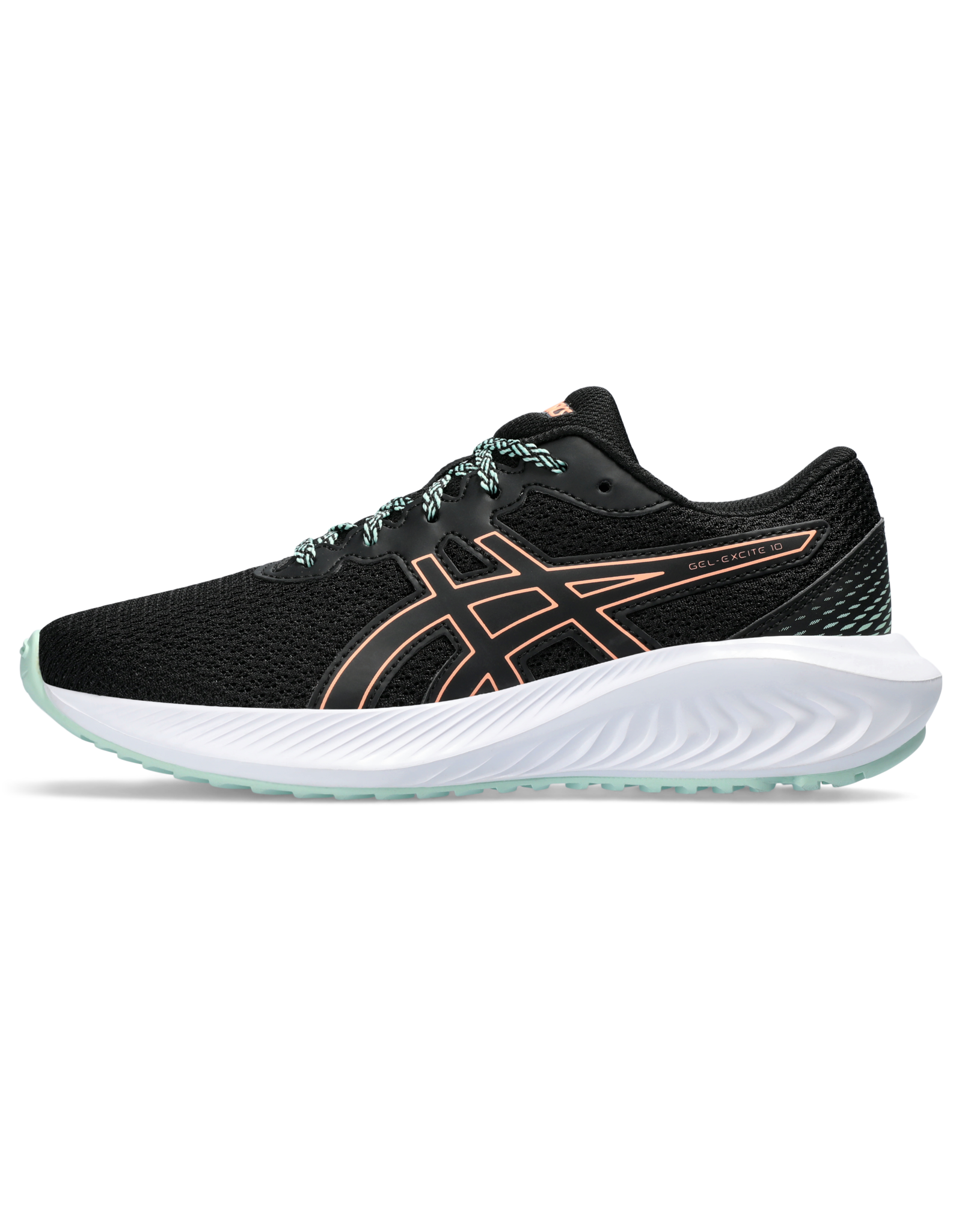 Asics GEL-EXCITE 10 GS-Kinderen-BLACK/BRIGHT SUNSTONE