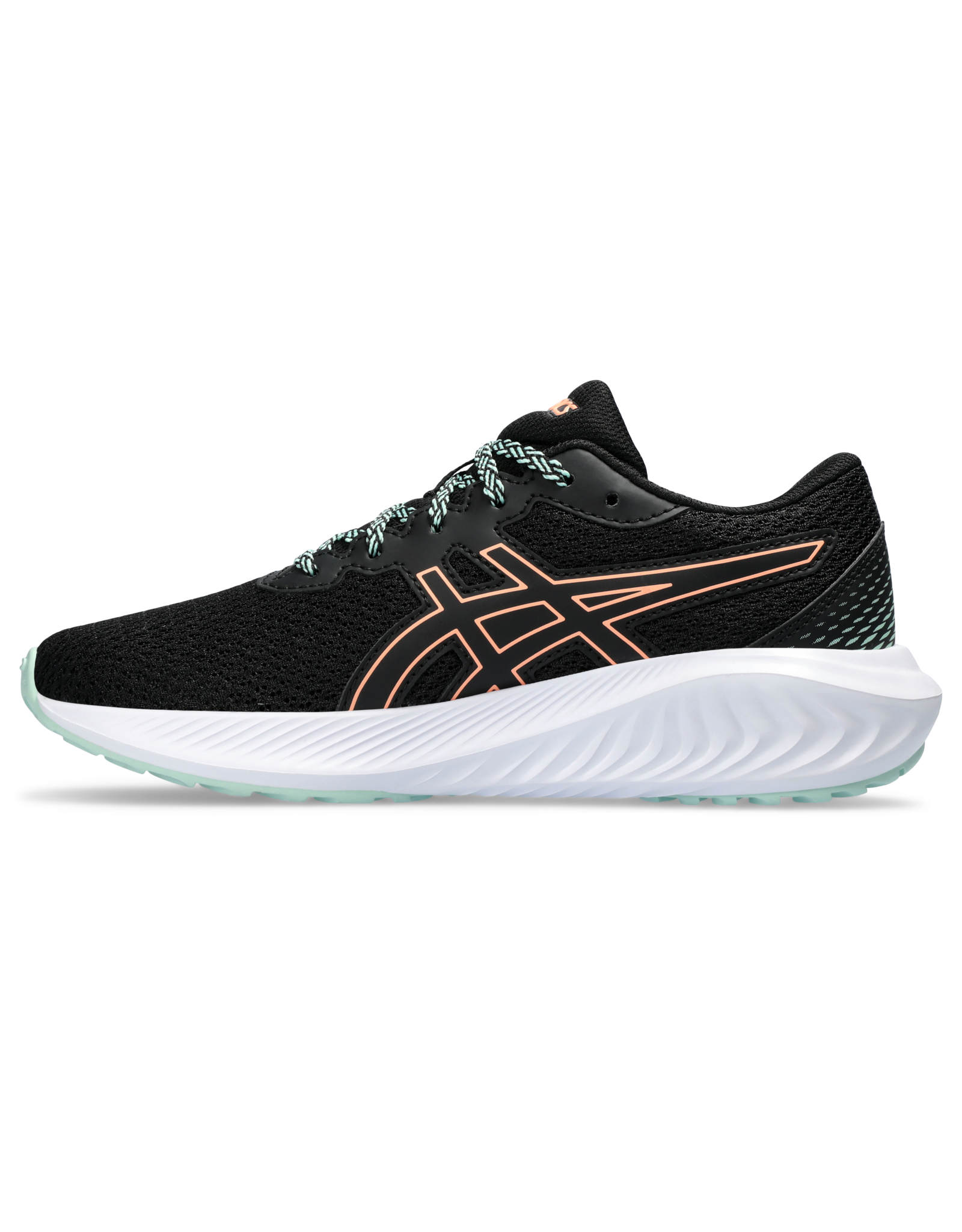 Asics GEL-EXCITE 10 GS-Kinderen-BLACK/BRIGHT SUNSTONE