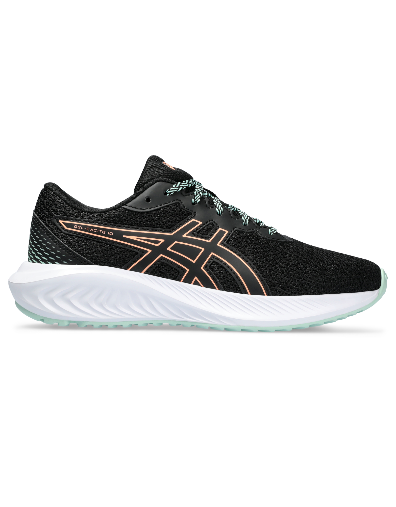 Asics GEL-EXCITE 10 GS-Kinderen-BLACK/BRIGHT SUNSTONE