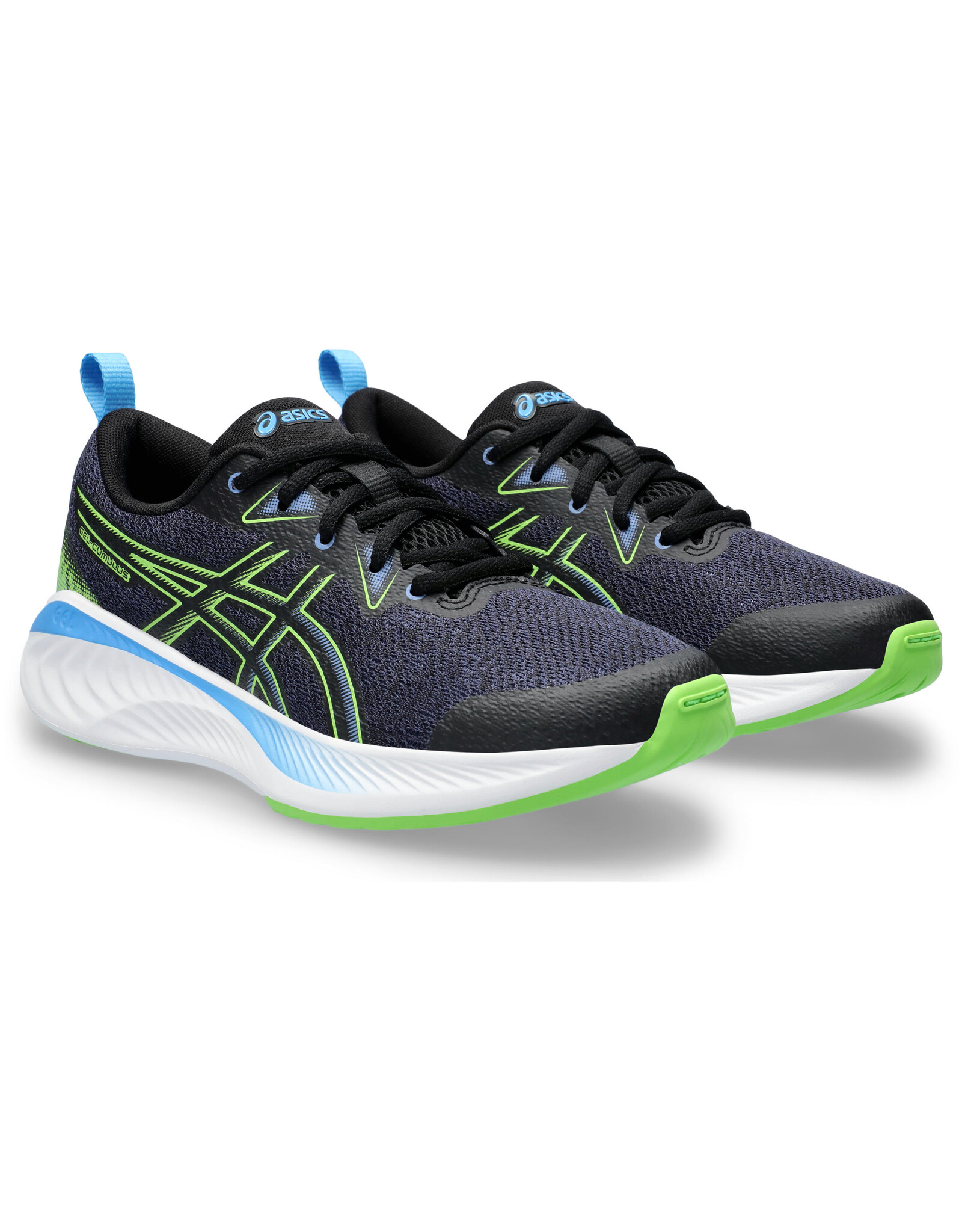 Asics GEL-CUMULUS 25 GS-Kinderen-BLACK/ELECTRIC LIME