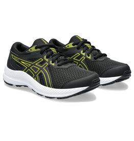 Asics CONTEND 8 GS-Kinderen-BLACK/BRIGHT YELLOW