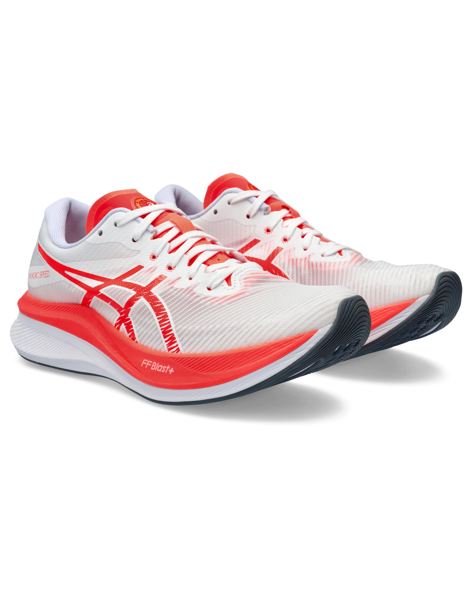 Asics MAGIC SPEED 3-Dames-WHITE/SUNRISE RED