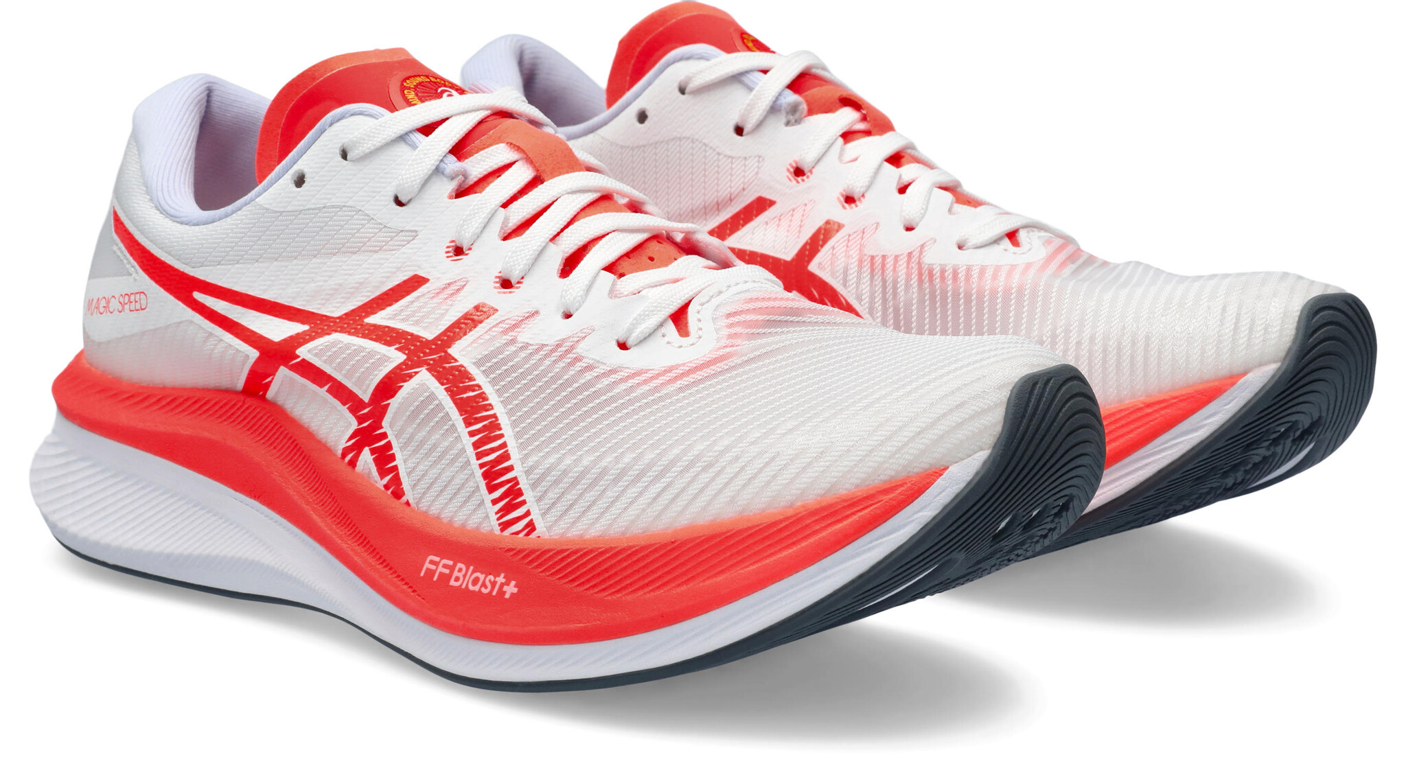 MAGIC SPEED 3-Dames-WHITE/SUNRISE RED - Maltha Sport