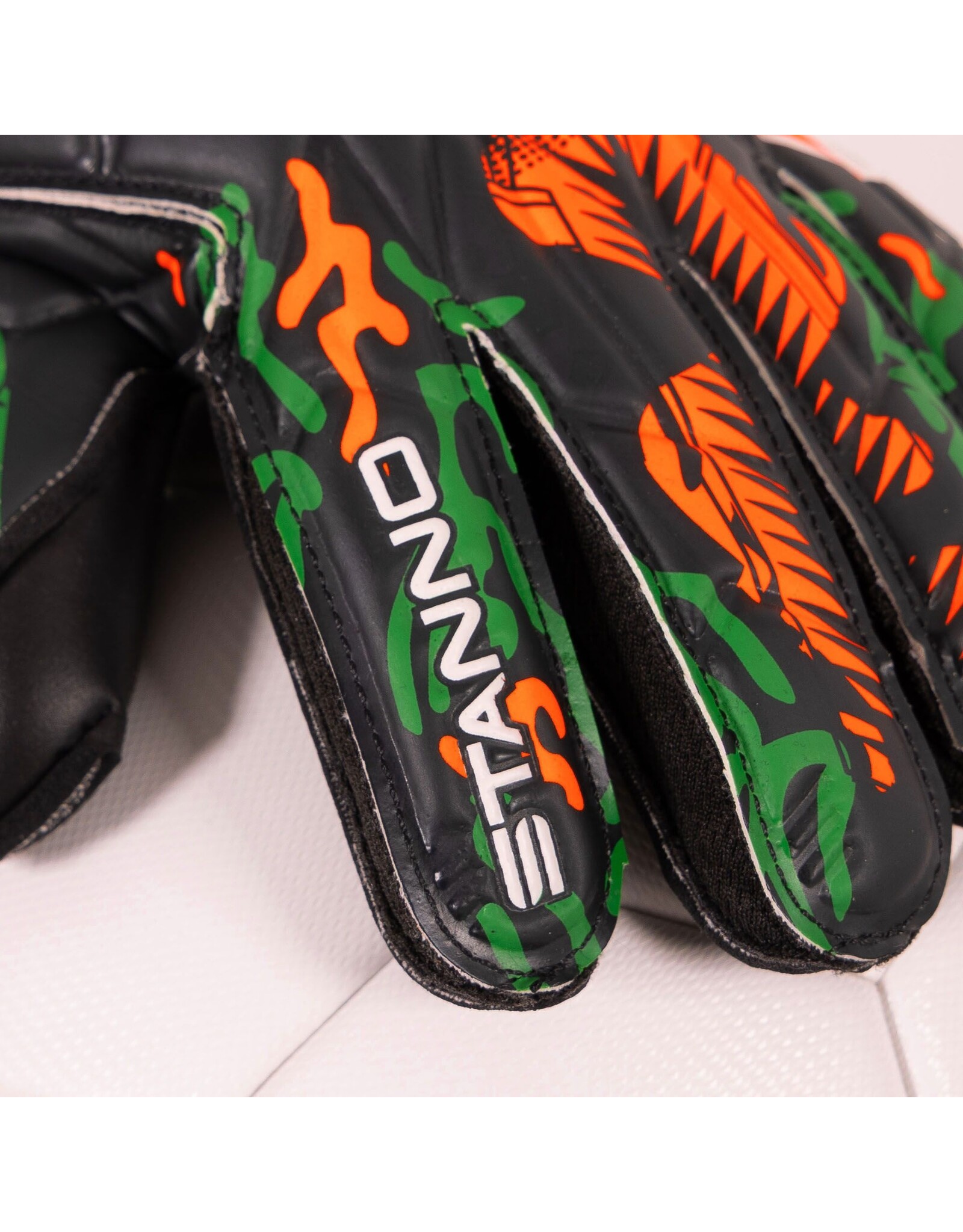 Stanno Jungle Goalkeeper Gloves JR-Black-Green-Orange