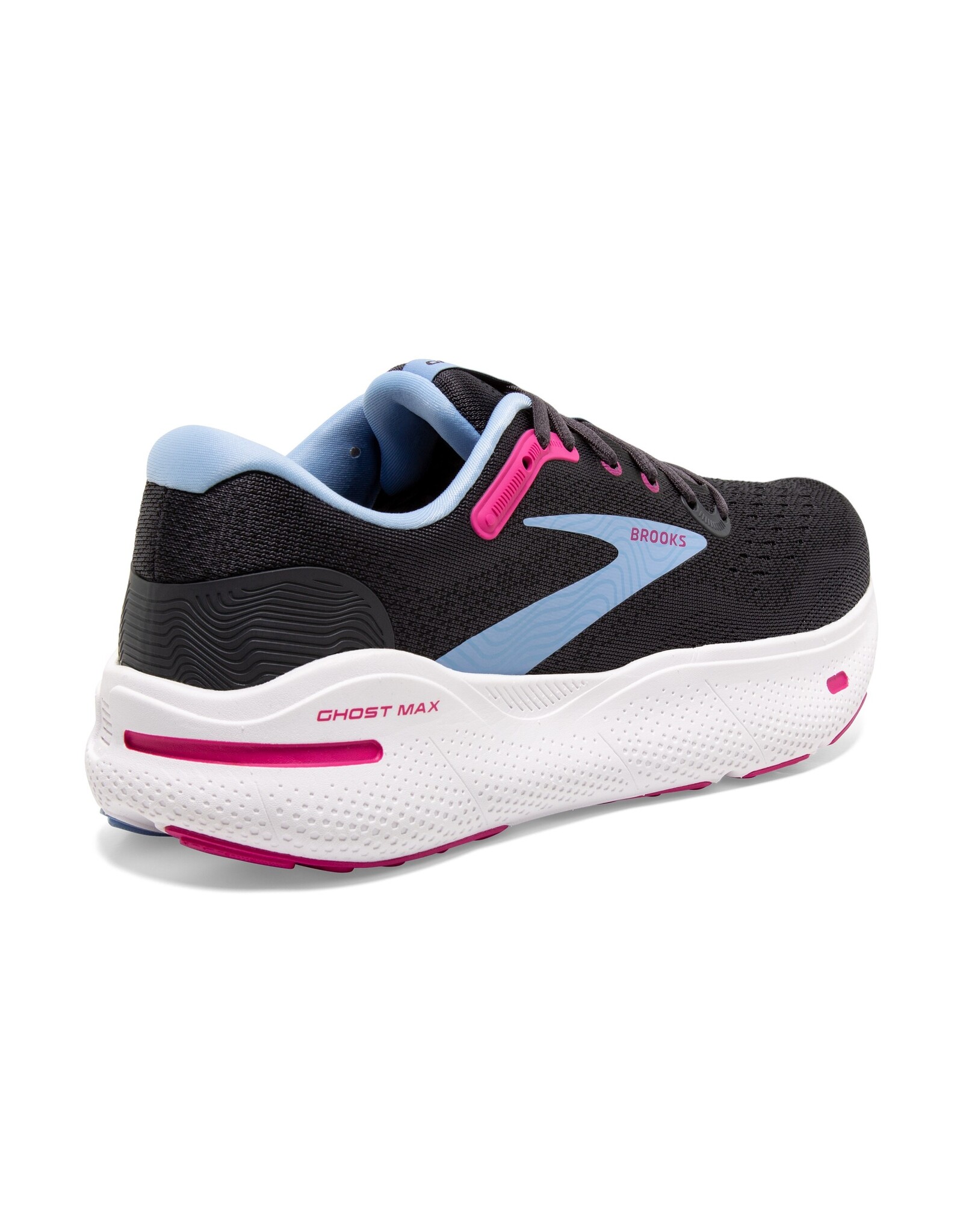 Brooks Ghost Max-Dames-Ebony/Open Air/Lilac Rose