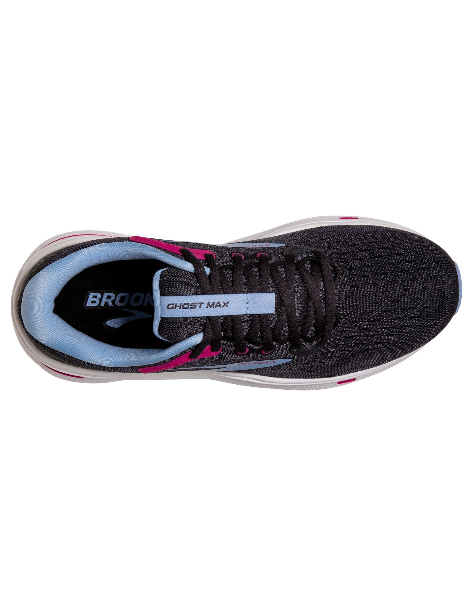 Brooks Ghost Max-Dames-Ebony/Open Air/Lilac Rose