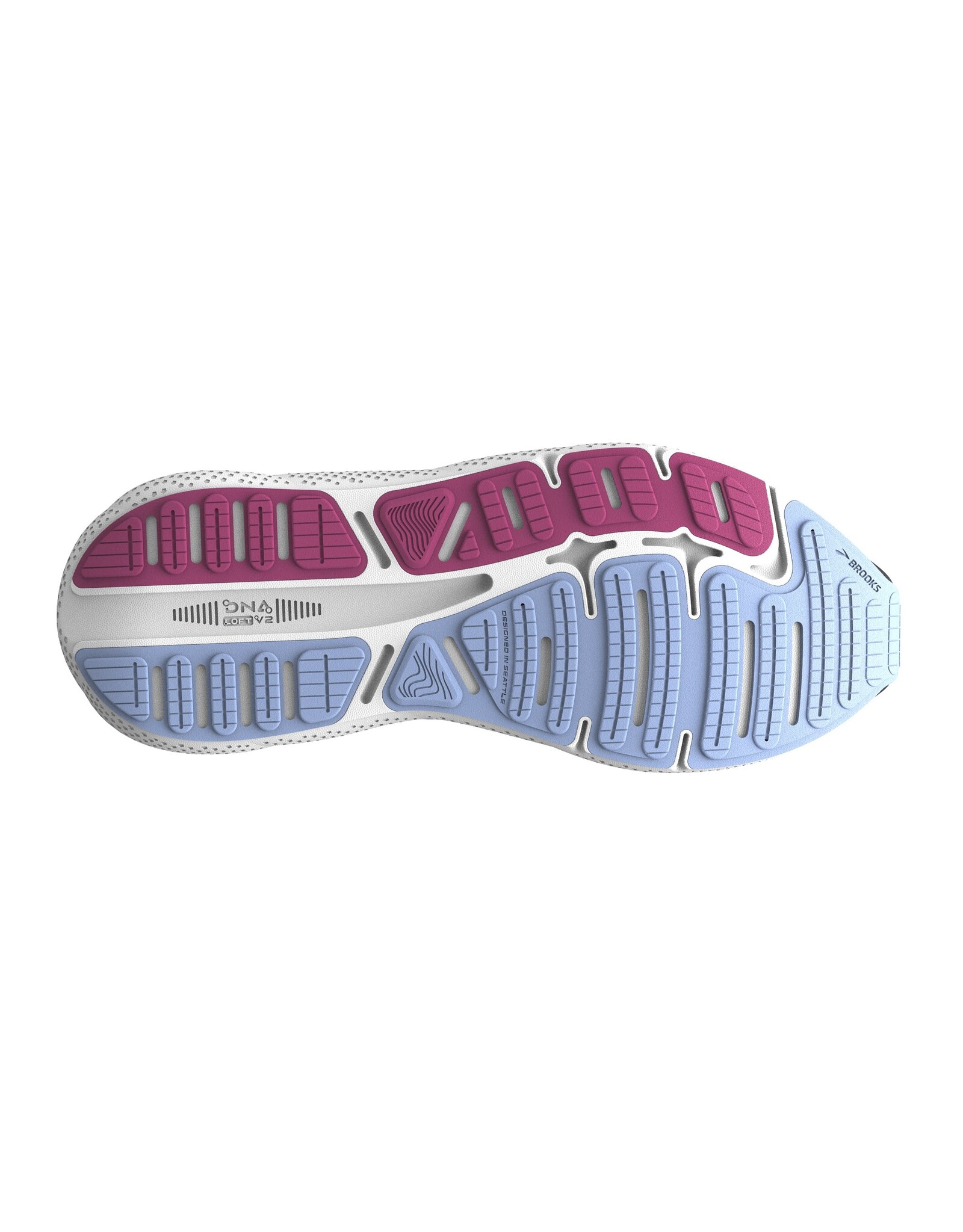 Brooks Ghost Max-Dames-Ebony/Open Air/Lilac Rose