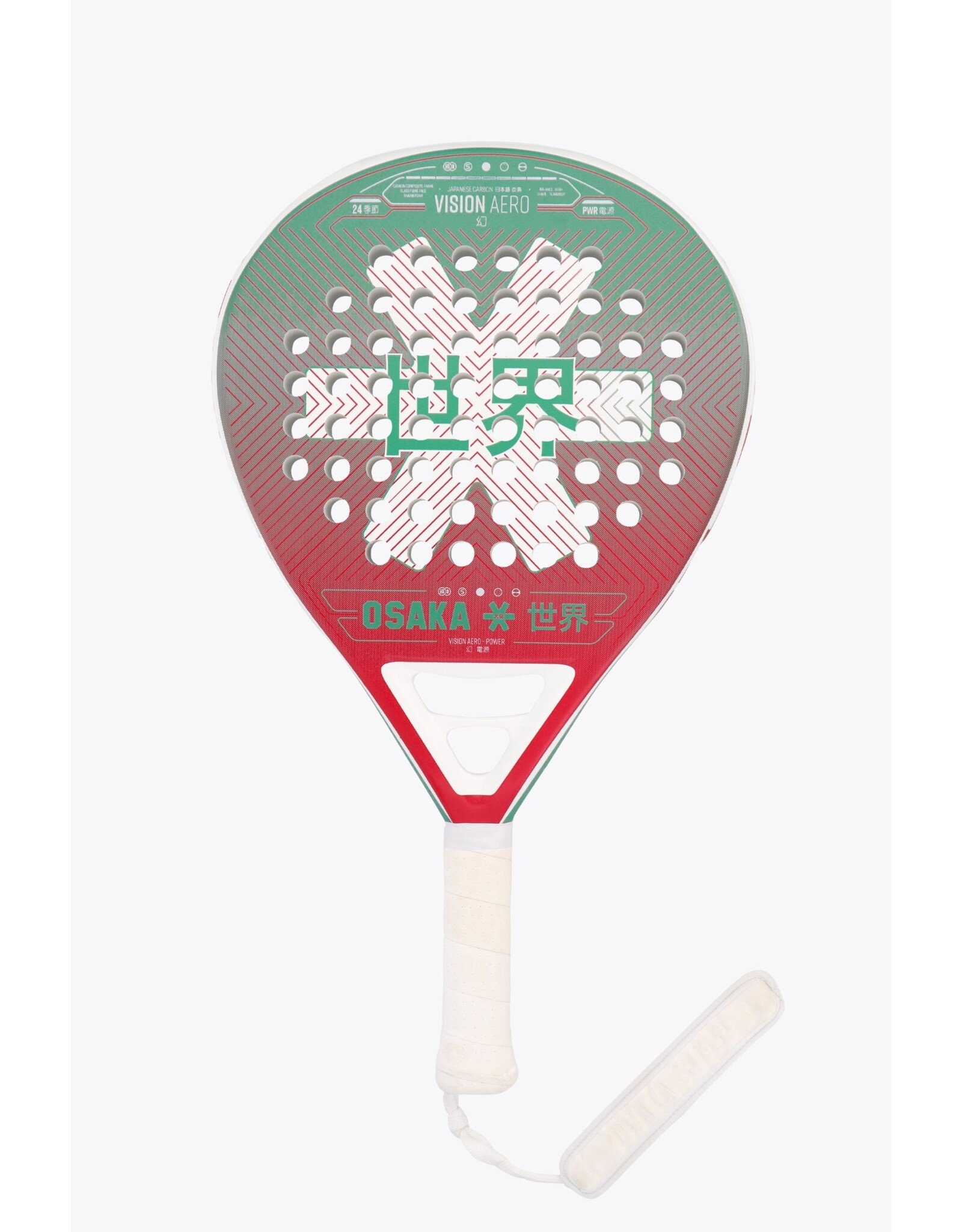 Osaka VISION AERO RACKET - POWER-RED-GREEN