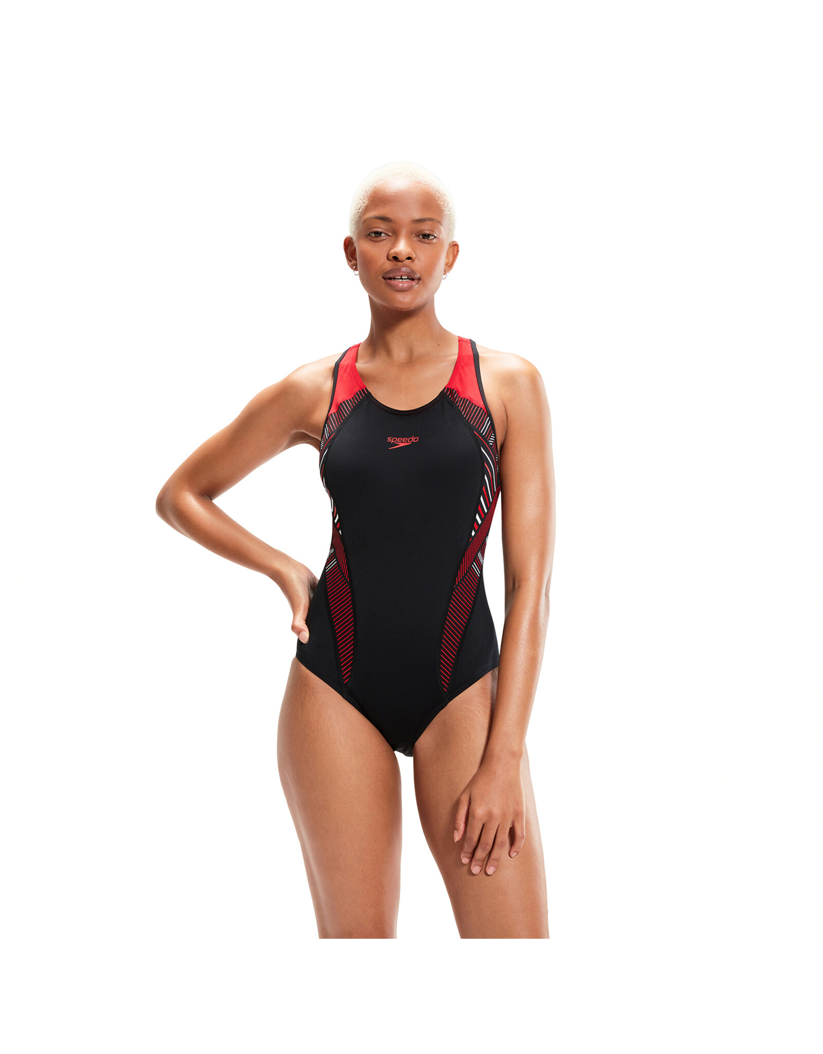 Speedo ECO+ PLASTISOL LANEBACK BLA/RED