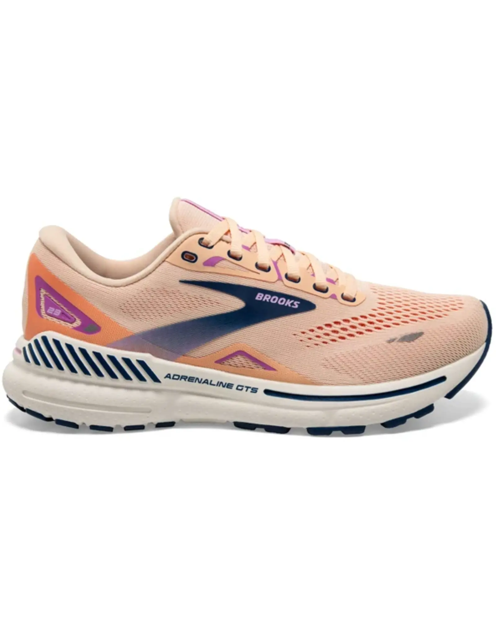 Brooks Adrenaline GTS 23-Dames-Apricot/Estate Blue/Orchid