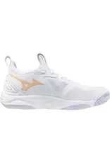 Mizuno WAVE MOMENTUM 3-Dames-White/NavyPeony/PeachParfait