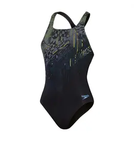 Speedo ECO+M DIG PRINT MEDALIST BLA/GRN