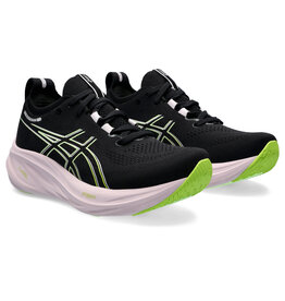 Asics GEL-NIMBUS 26-Dames-BLACK/NEON LIME