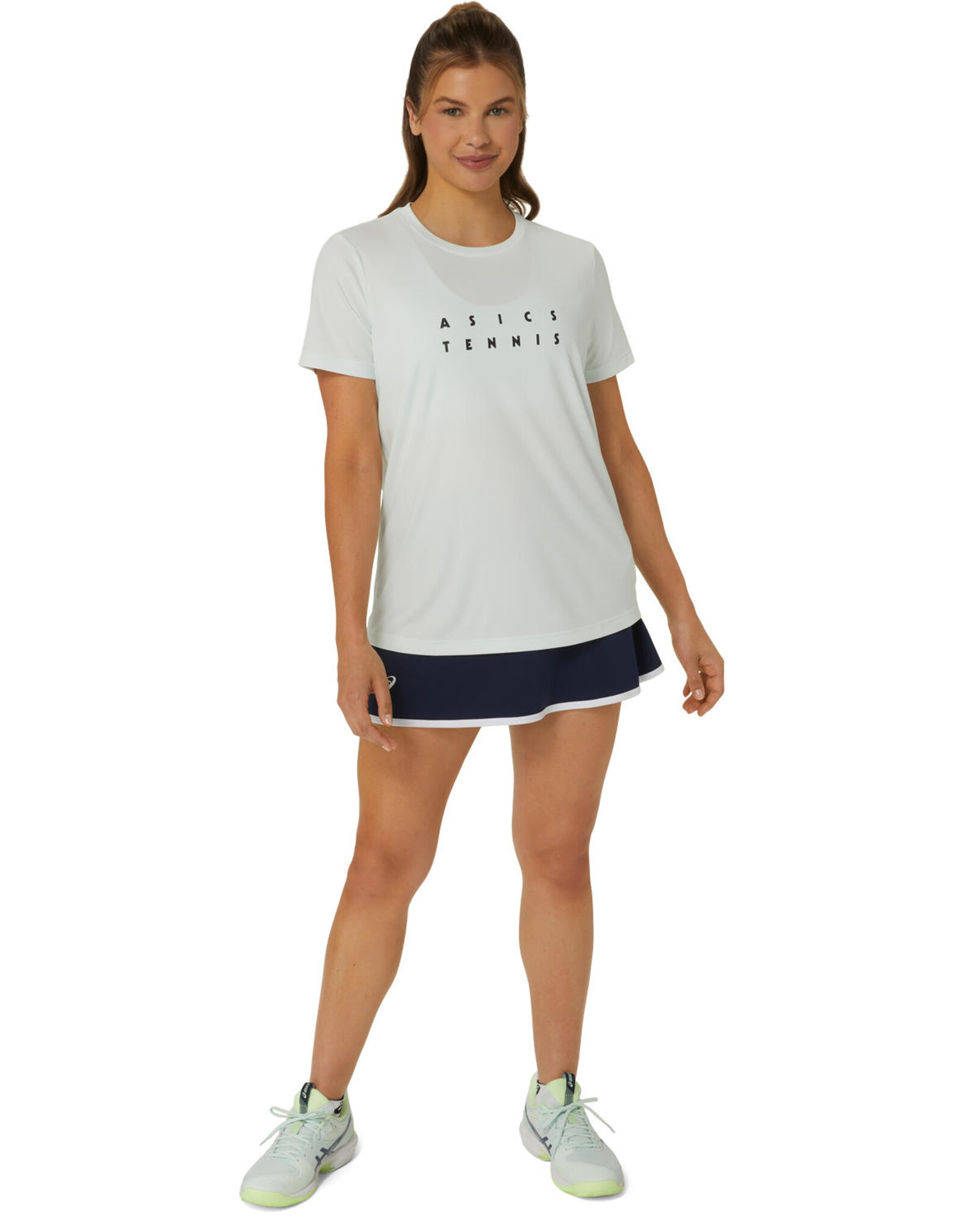 Asics WOMEN COURT GRAPHIC TEE-Dames-PALE MINT