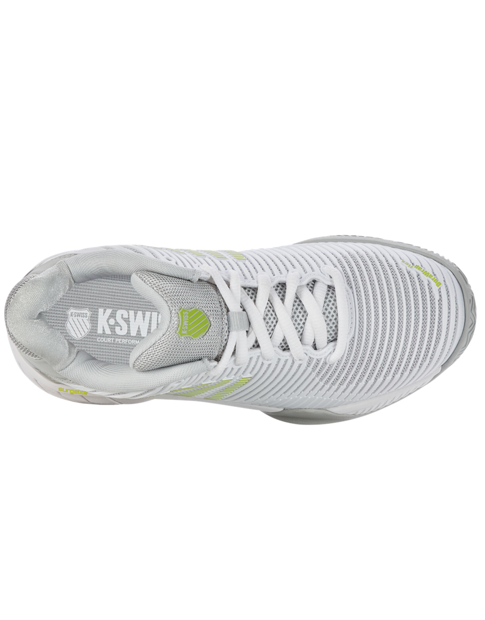 K-swiss KS TFW HYPERCOURT EXPRESS 2 HB-Dames-WHT/GRVIOLT/LIMEGRN