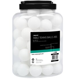 Avento Tafeltennisballen ABS in Pot • 60 Stuks •, Wit