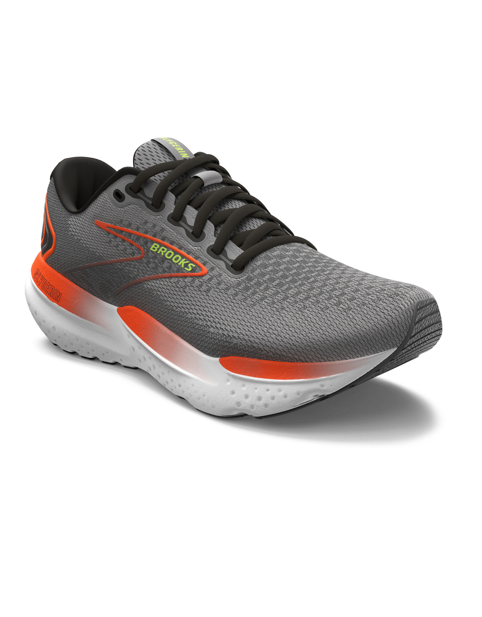 Brooks Glycerin 21-Heren-Grey/Mandarin Red/Green