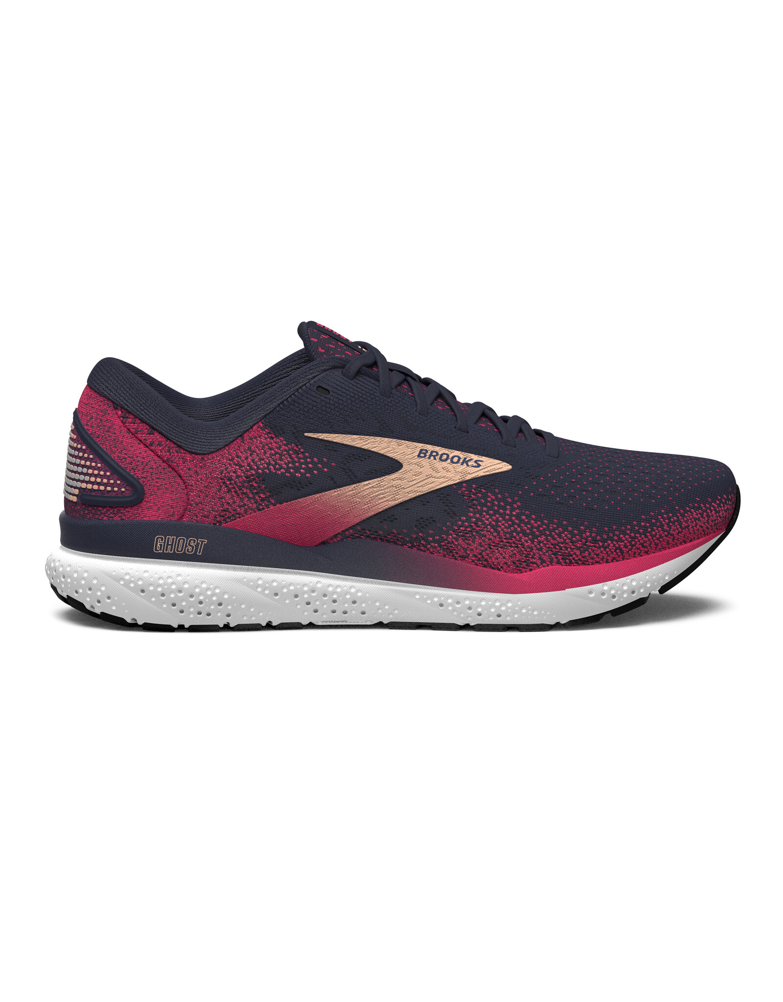 Brooks Ghost 16-Dames-Peacoat/Raspberry/Apricot