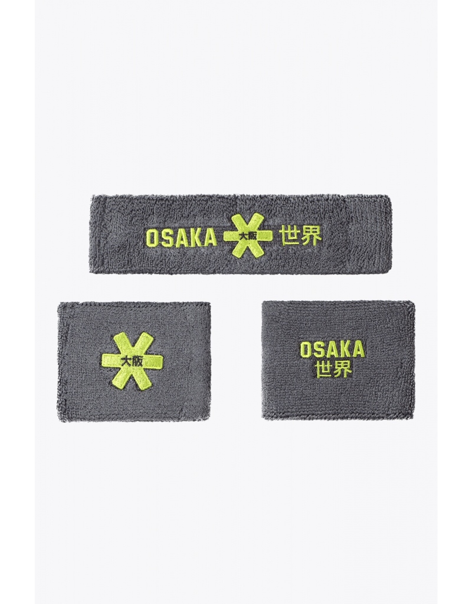 Osaka SWEATBAND SET-GREY-LIME