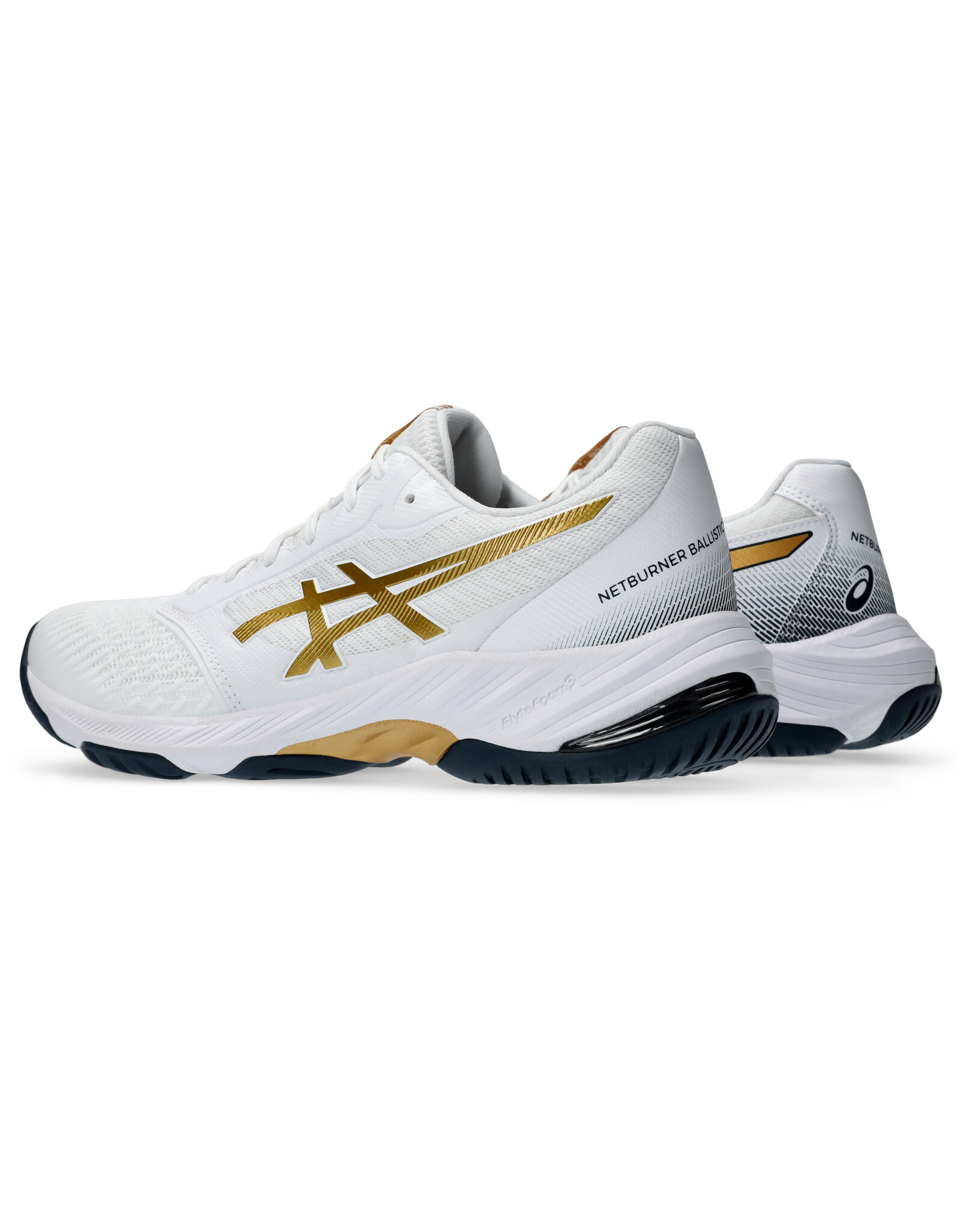 Asics NETBURNER BALLISTIC FF 3-Heren-WHITE/PURE GOLD