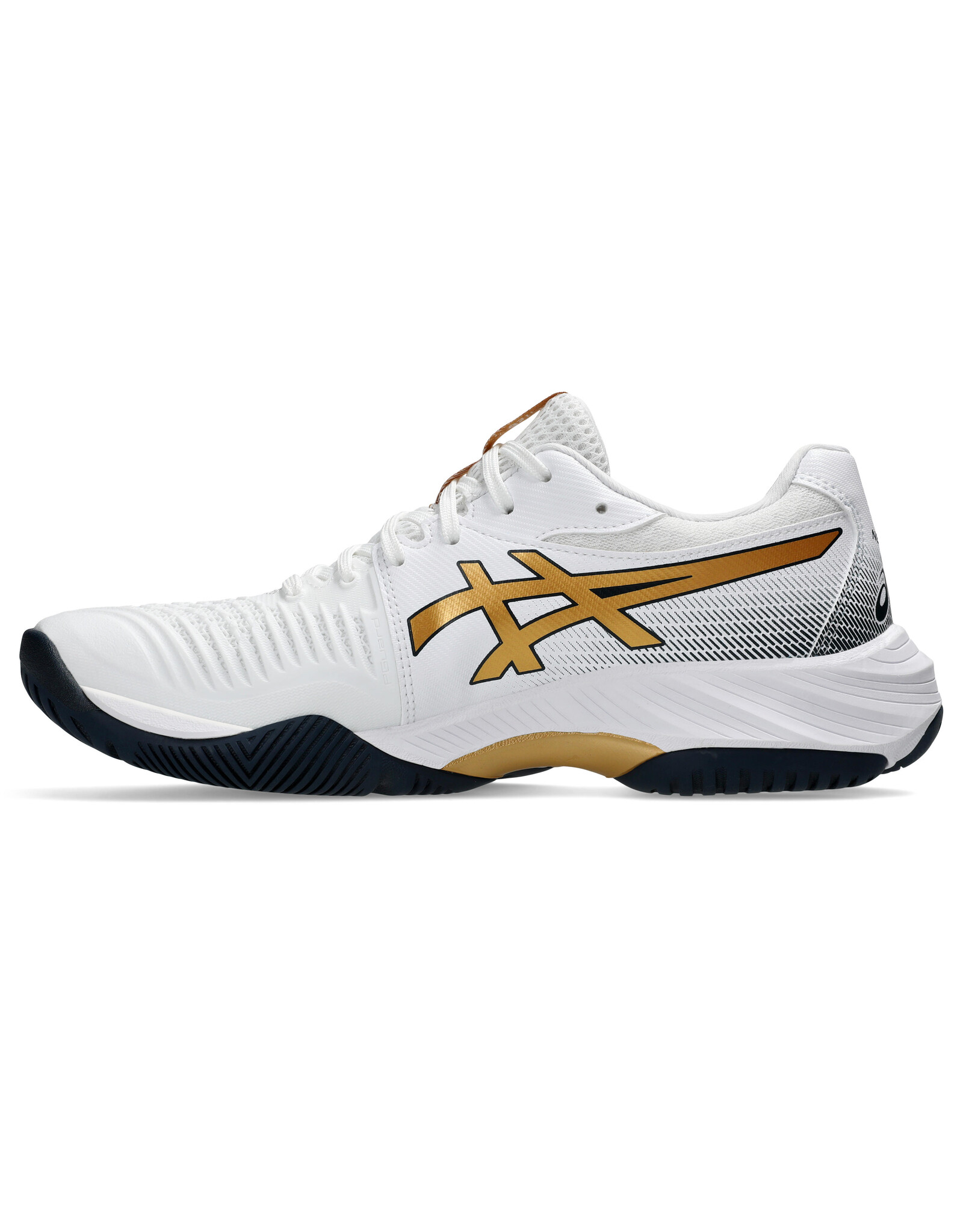 Asics NETBURNER BALLISTIC FF 3-Heren-WHITE/PURE GOLD