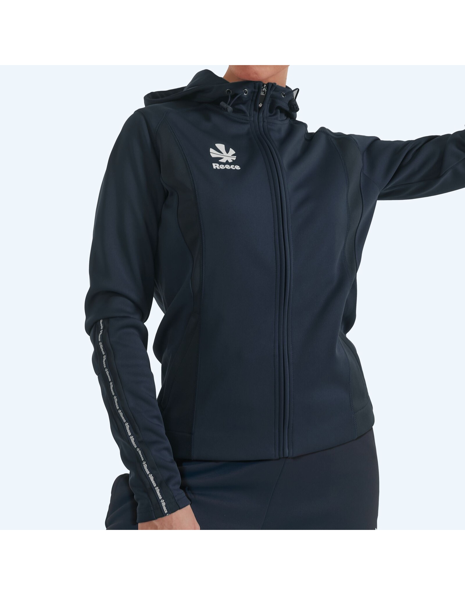 Reece Shift Hooded Full Zip Top Ladies-Navy