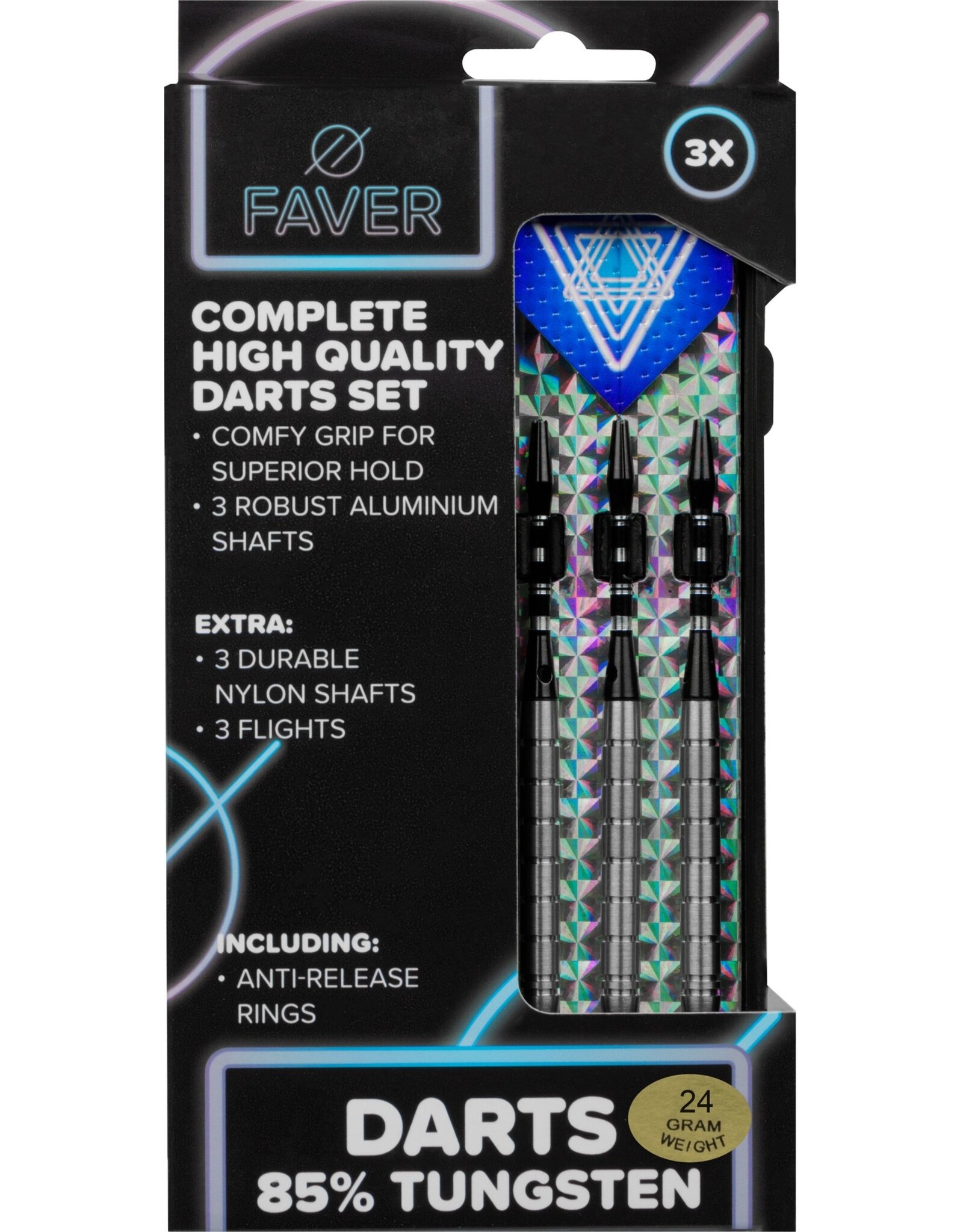 Faver® Darts  • 85% Tungsten •(Blauw/Wite)