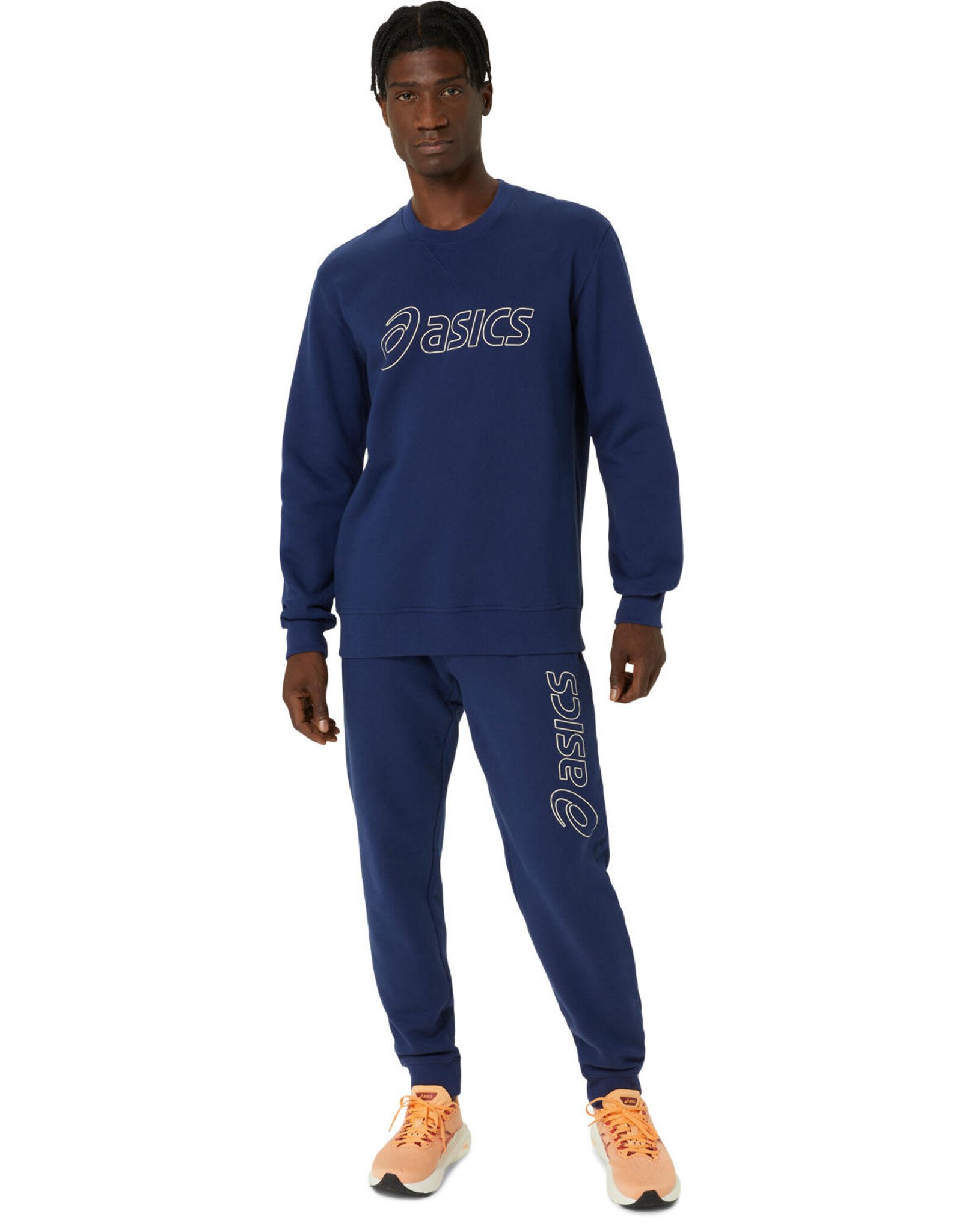 Asics ASICS LOGO SWEATPANT-Heren-BLUE EXPANSE/BIRCH