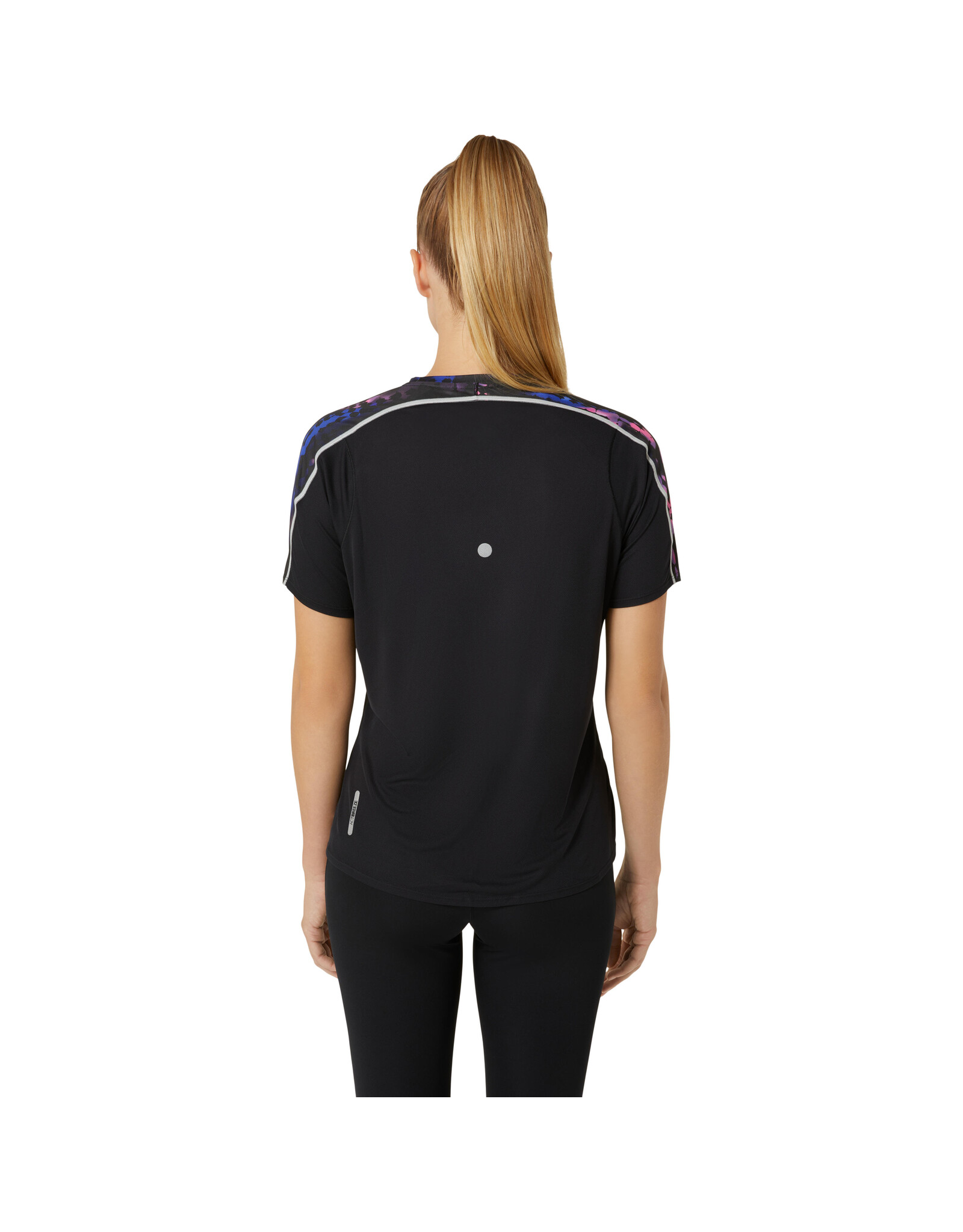 Asics ROAD LITE-SHOW SS TOP-Dames-PERFORMANCE BLACK/BOLD MAGENTA