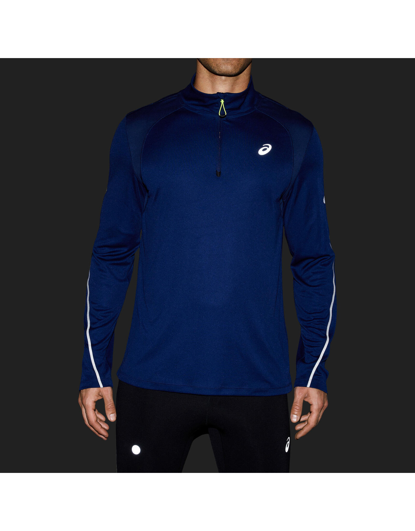 Asics ROAD LITE-SHOW 1/2 ZIP TOP-Heren-BLUE EXPANSE