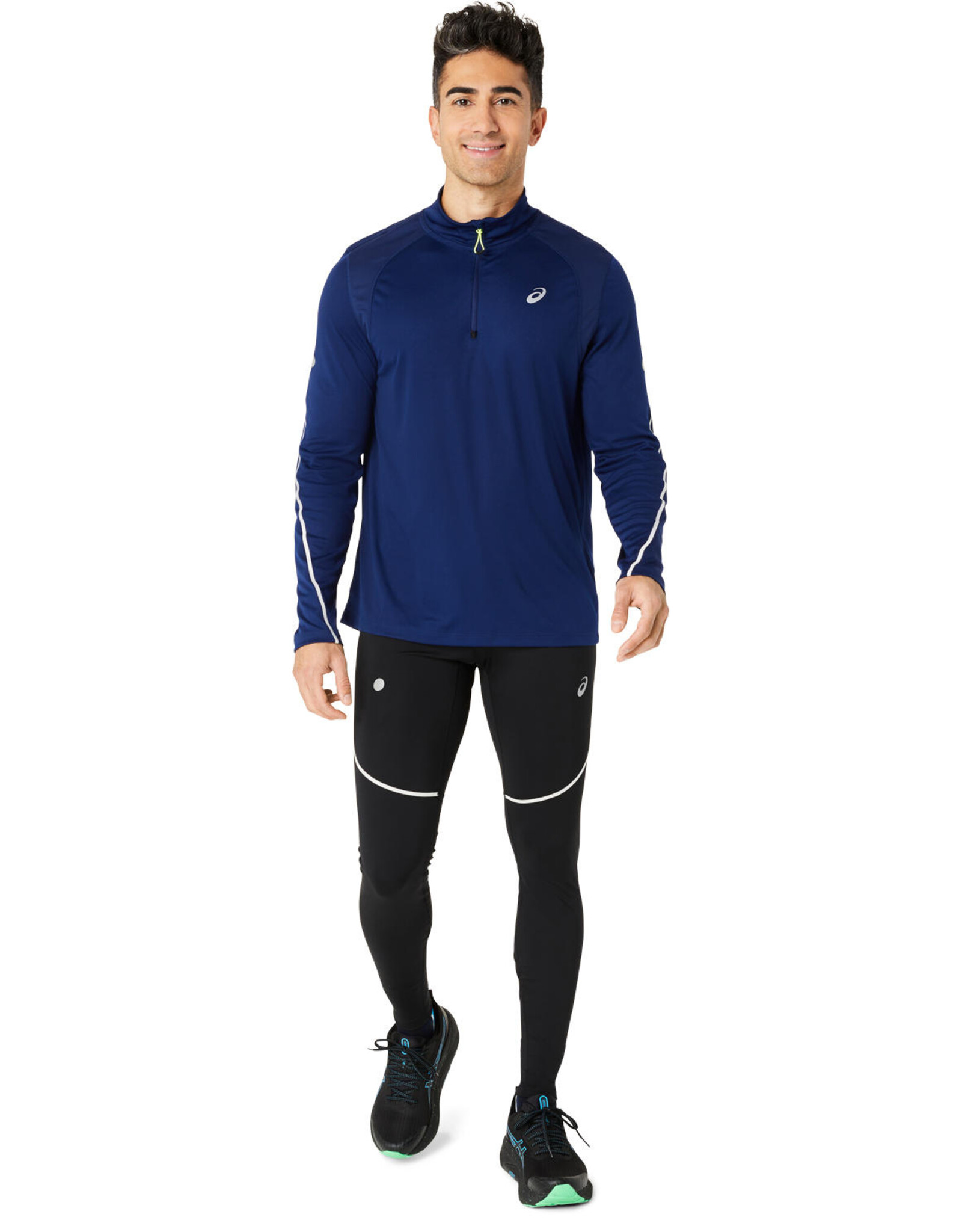 Asics ROAD LITE-SHOW 1/2 ZIP TOP-Heren-BLUE EXPANSE