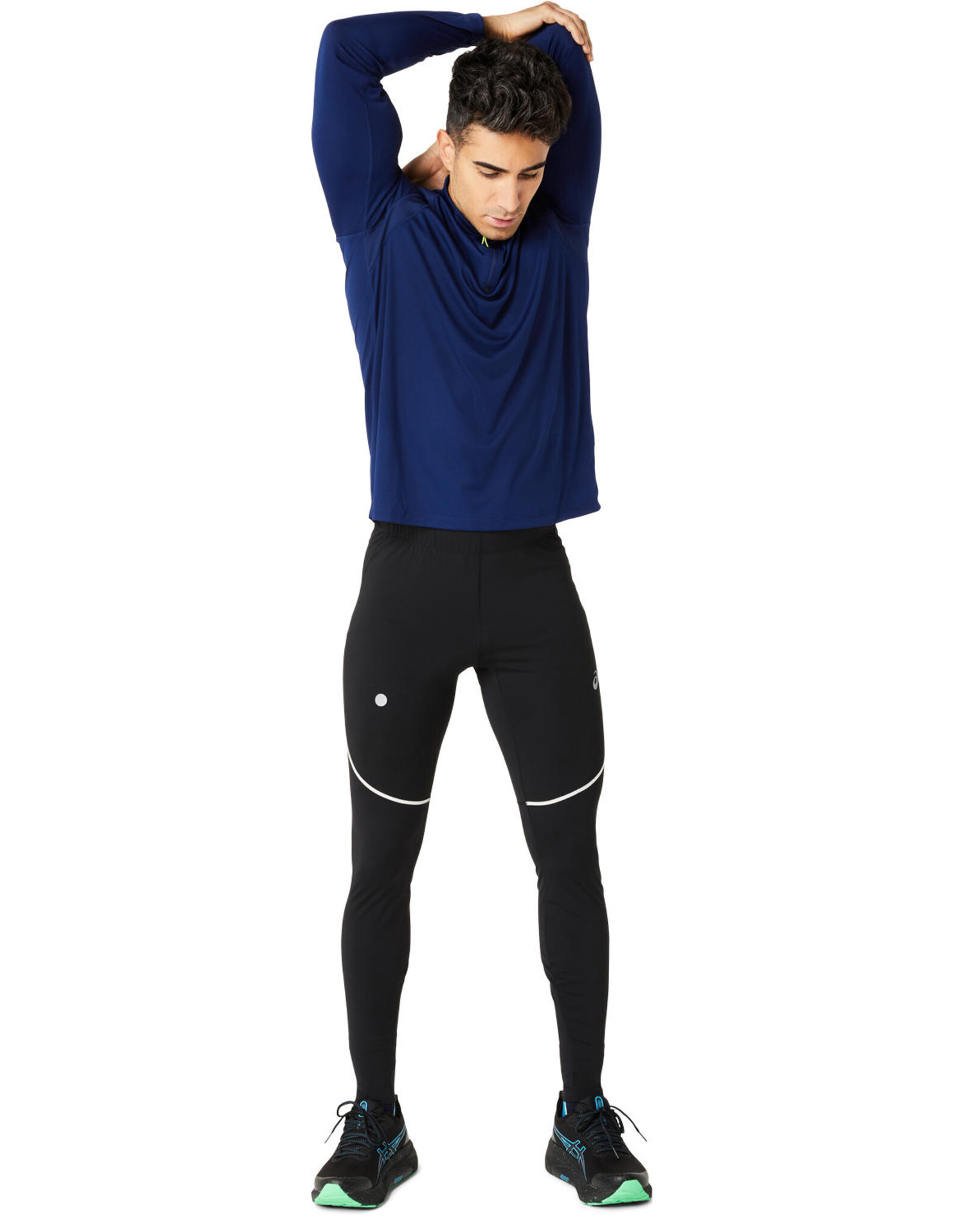 Asics ROAD LITE-SHOW 1/2 ZIP TOP-Heren-BLUE EXPANSE