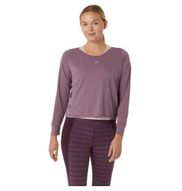 Asics NAGINO RUN LS TOP-Dames-DUSTY MAUVE/WATERSHED ROSE