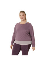 Asics NAGINO RUN LS TOP-Dames-DUSTY MAUVE/WATERSHED ROSE
