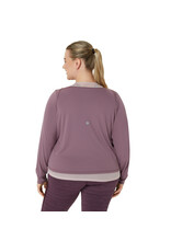 Asics NAGINO RUN LS TOP-Dames-DUSTY MAUVE/WATERSHED ROSE