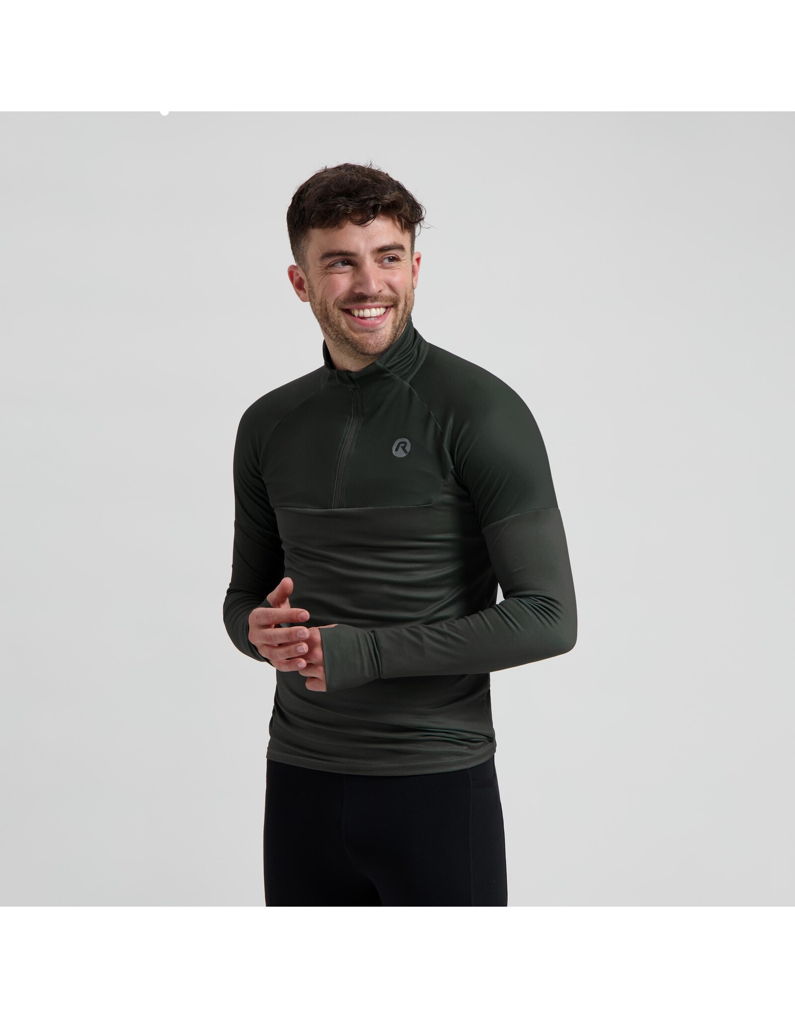 Rogelli Runningtop LM Enjoy III Legergroen