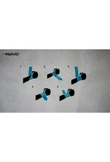 Avento Wrist Wraps • Paar •-Zwart/Blauw (BLK)