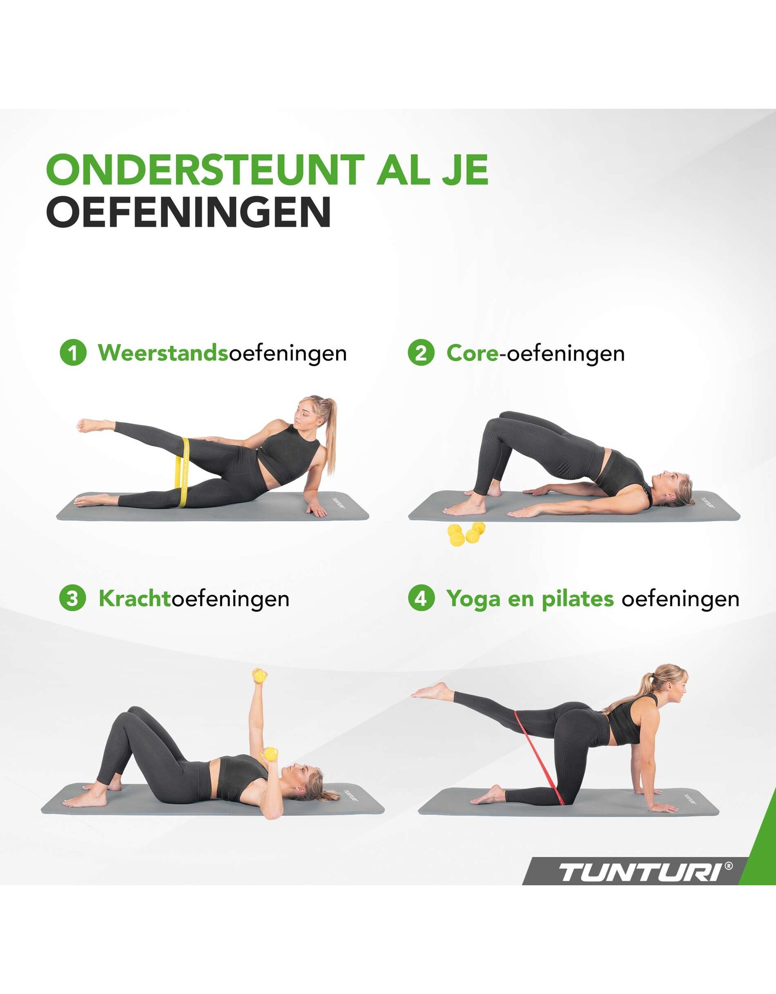 Tunturi Tunturi Fitnessmat NBR, Grey