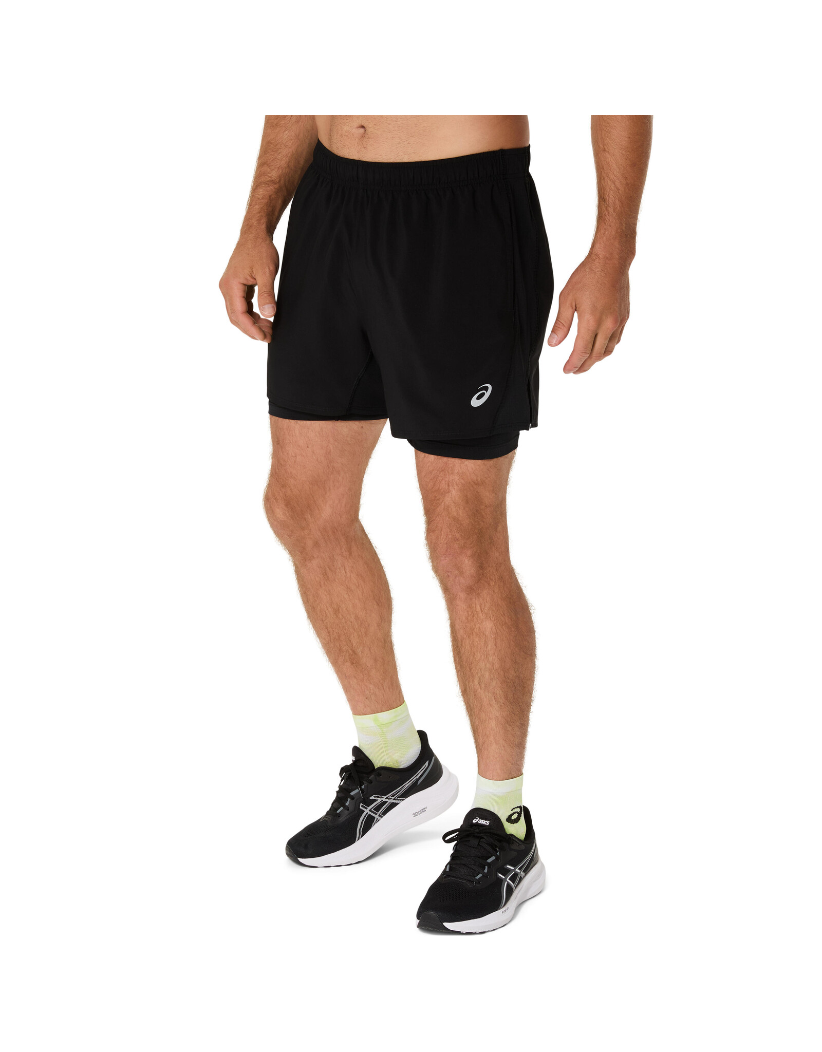 Asics ASICS CORE 2-N-1 5IN SHORT-Heren-PERFORMANCE BLACK/PERFORMANCE BLACK
