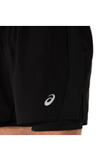 Asics ASICS CORE 2-N-1 5IN SHORT-Heren-PERFORMANCE BLACK/PERFORMANCE BLACK