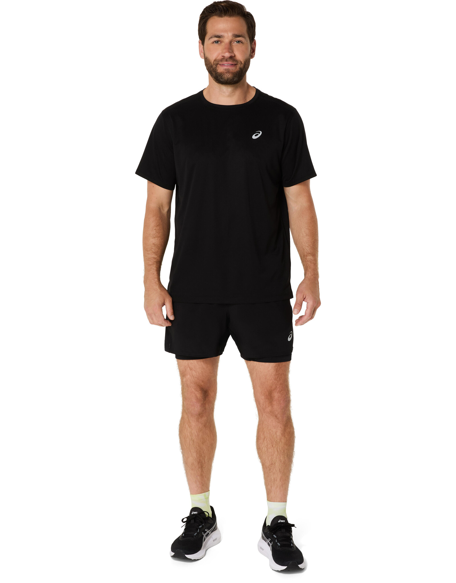Asics ASICS CORE 2-N-1 5IN SHORT-Heren-PERFORMANCE BLACK/PERFORMANCE BLACK