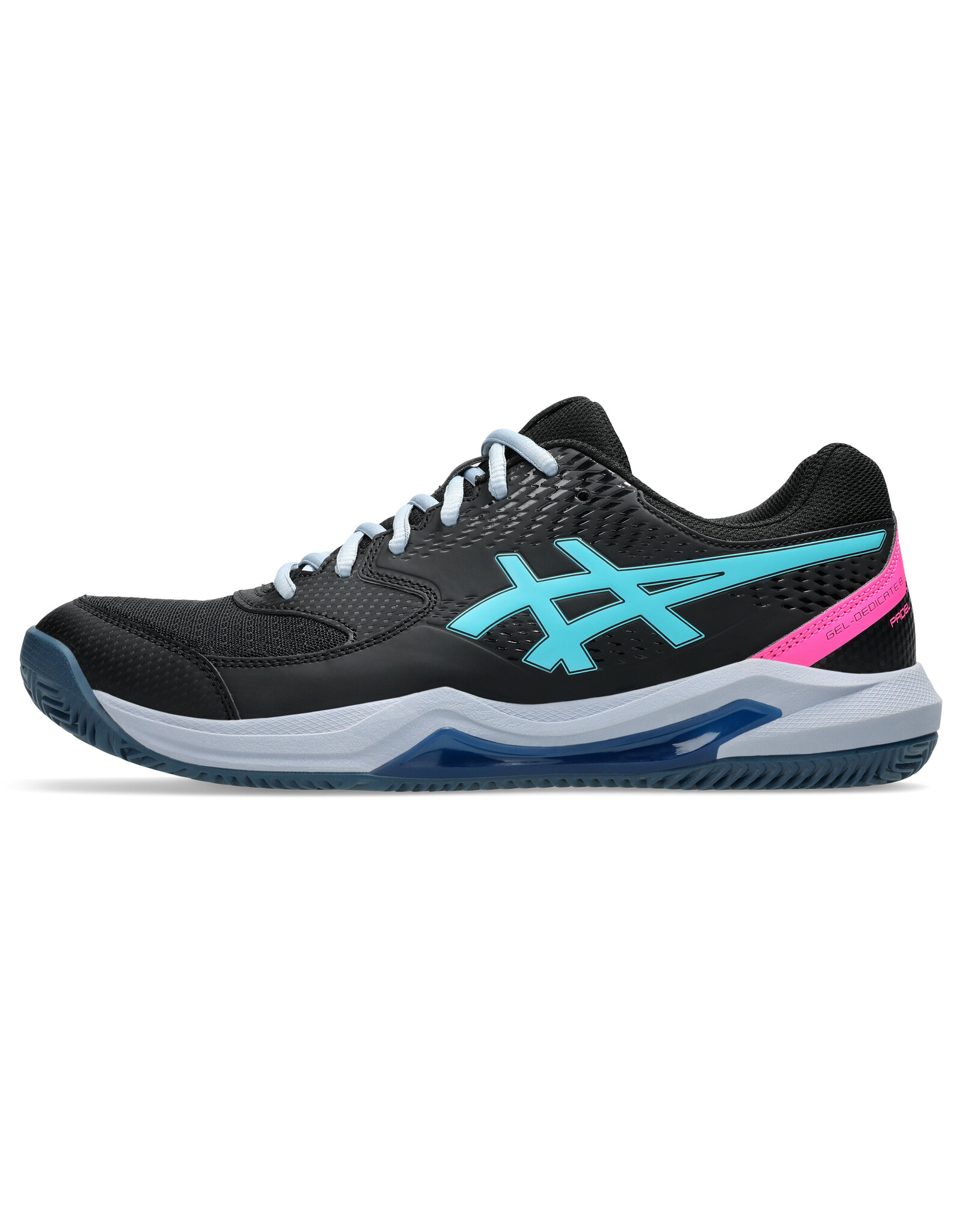 Asics GEL-DEDICATE 8 PADEL-Heren-BLACK/ENERGY AQUA