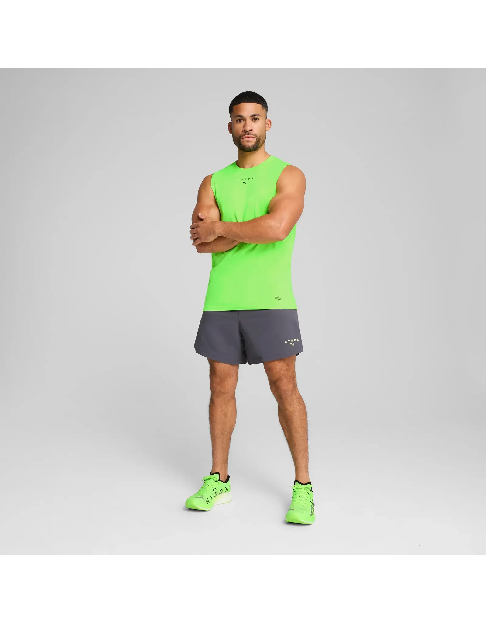 Puma M PUMA x HYROX Cloudspun Tank-Heren-green