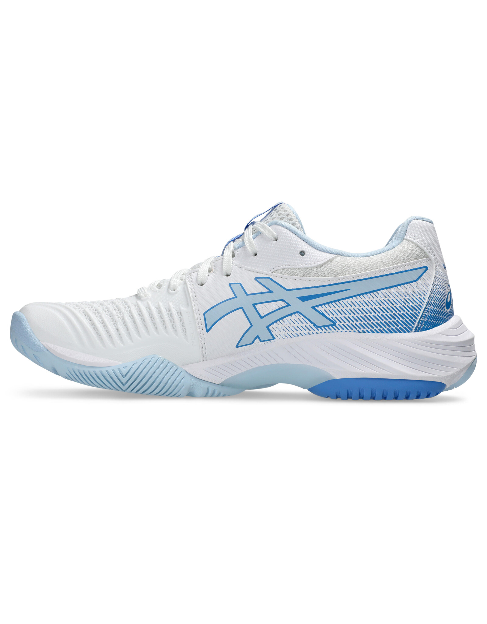 Asics NETBURNER BALLISTIC FF 3-Dames-WHITE/BLUE COAST