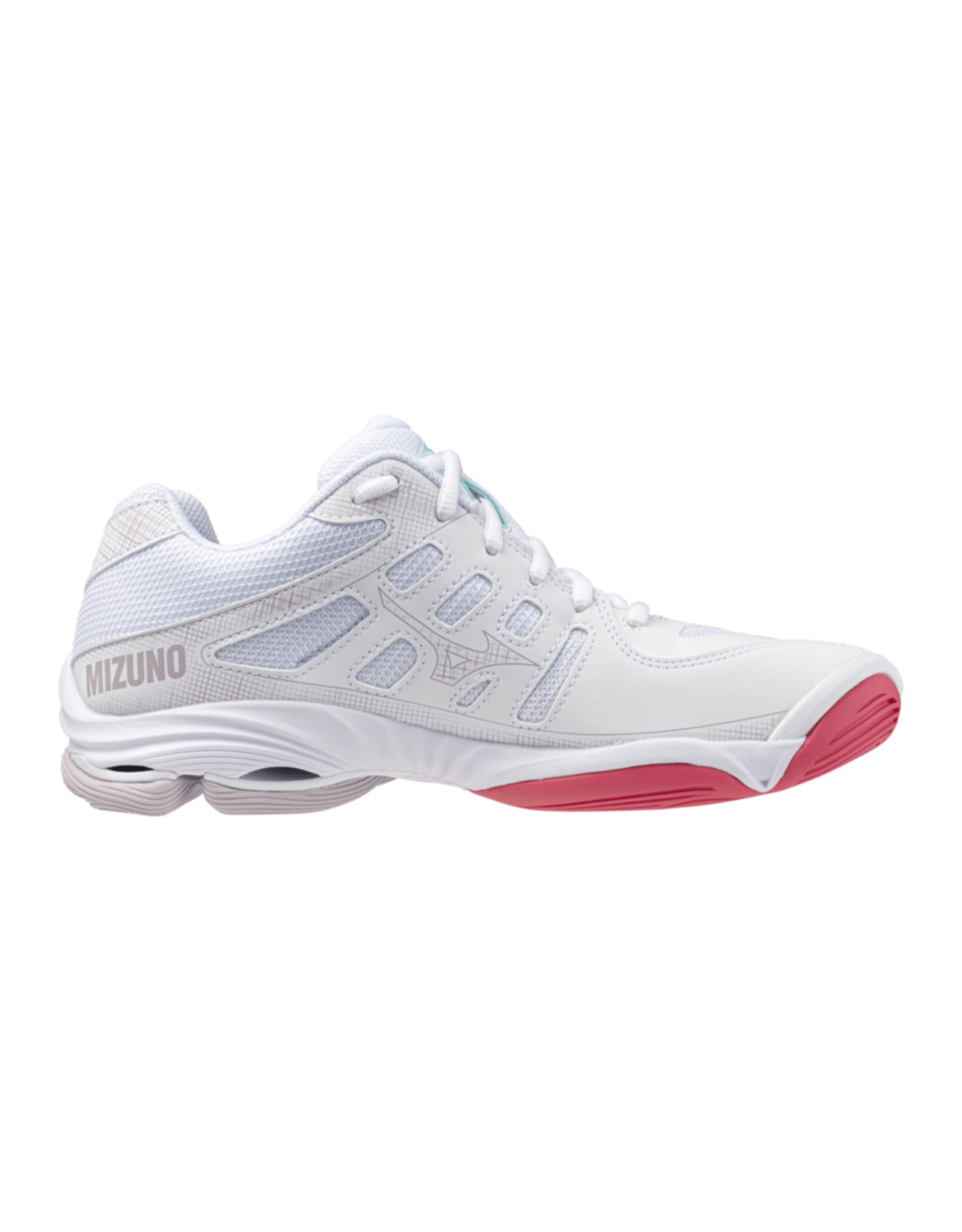 Mizuno SHOE WAVE VOLTAGE WOS-Dames-White/Violet Indigo/Camellia Rose